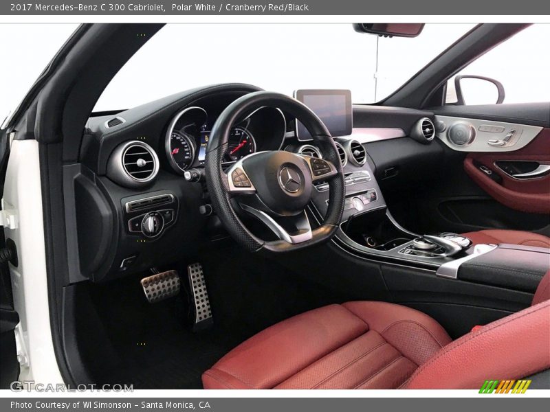 Polar White / Cranberry Red/Black 2017 Mercedes-Benz C 300 Cabriolet