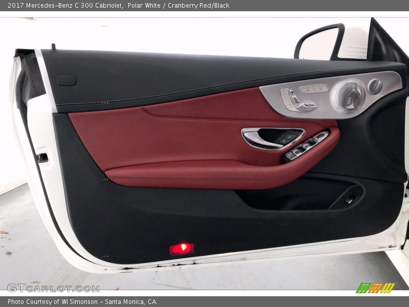 Polar White / Cranberry Red/Black 2017 Mercedes-Benz C 300 Cabriolet