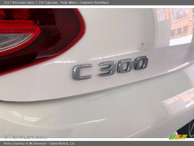 Polar White / Cranberry Red/Black 2017 Mercedes-Benz C 300 Cabriolet