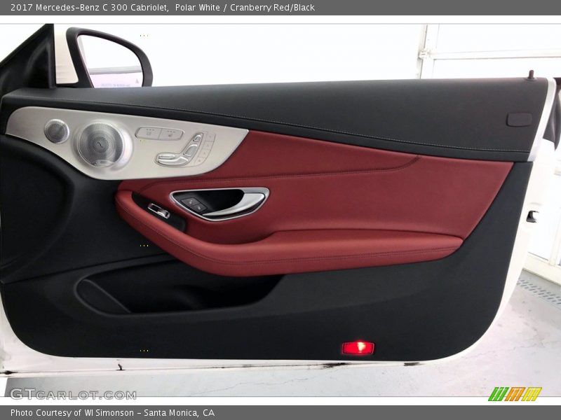 Polar White / Cranberry Red/Black 2017 Mercedes-Benz C 300 Cabriolet