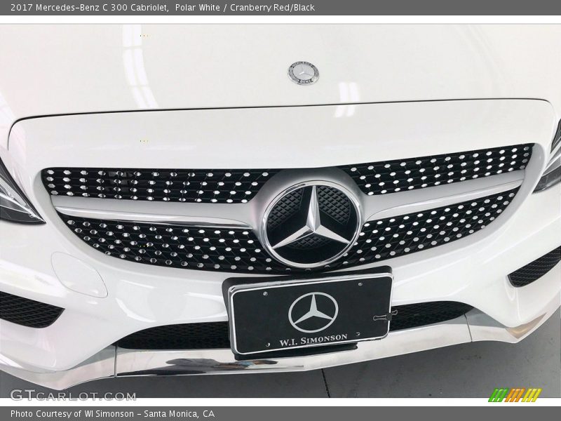 Polar White / Cranberry Red/Black 2017 Mercedes-Benz C 300 Cabriolet