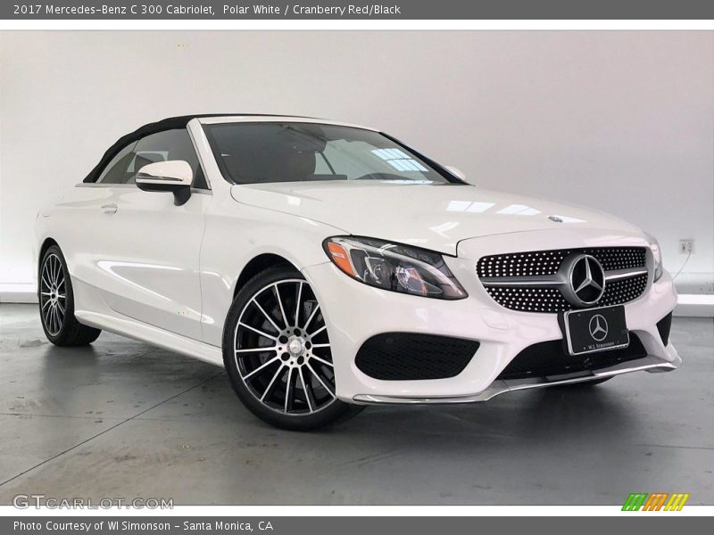 Polar White / Cranberry Red/Black 2017 Mercedes-Benz C 300 Cabriolet