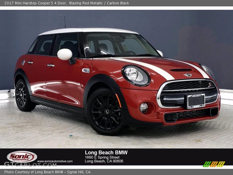 Blazing Red Metallic / Carbon Black 2017 Mini Hardtop Cooper S 4 Door