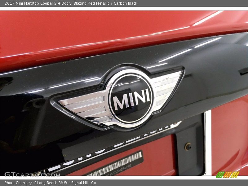Blazing Red Metallic / Carbon Black 2017 Mini Hardtop Cooper S 4 Door
