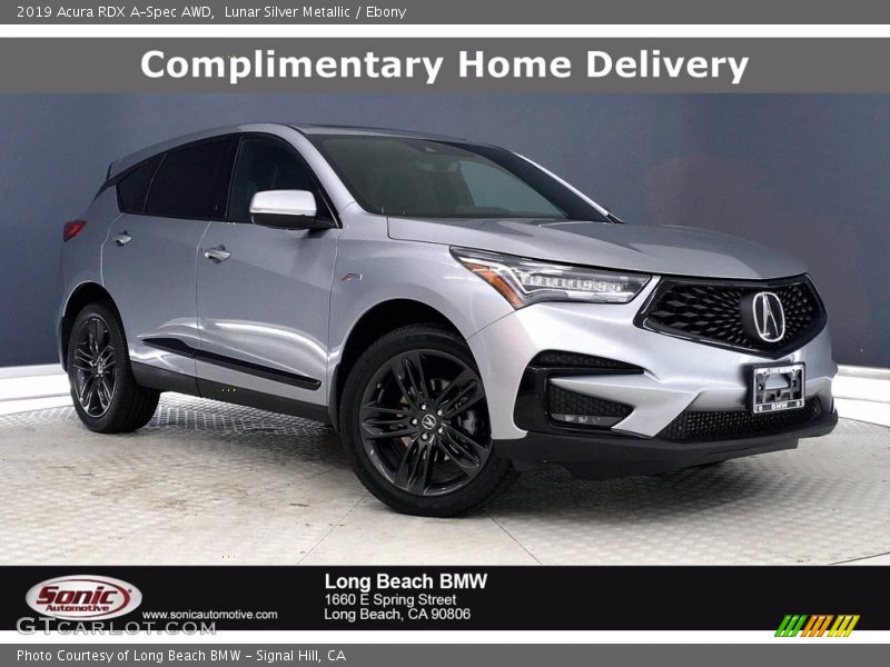 Lunar Silver Metallic / Ebony 2019 Acura RDX A-Spec AWD
