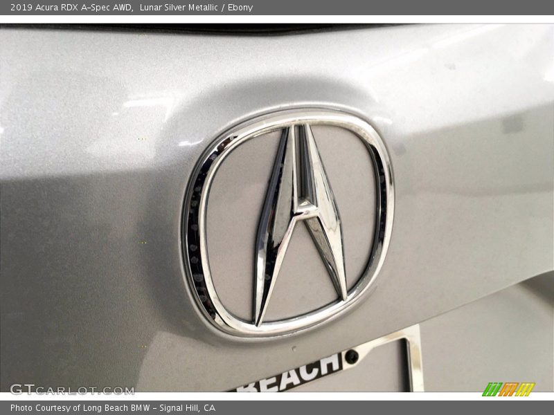 Lunar Silver Metallic / Ebony 2019 Acura RDX A-Spec AWD