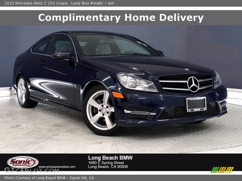 Lunar Blue Metallic / Ash 2015 Mercedes-Benz C 250 Coupe