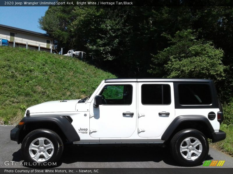 Bright White / Heritage Tan/Black 2020 Jeep Wrangler Unlimited Sport 4x4