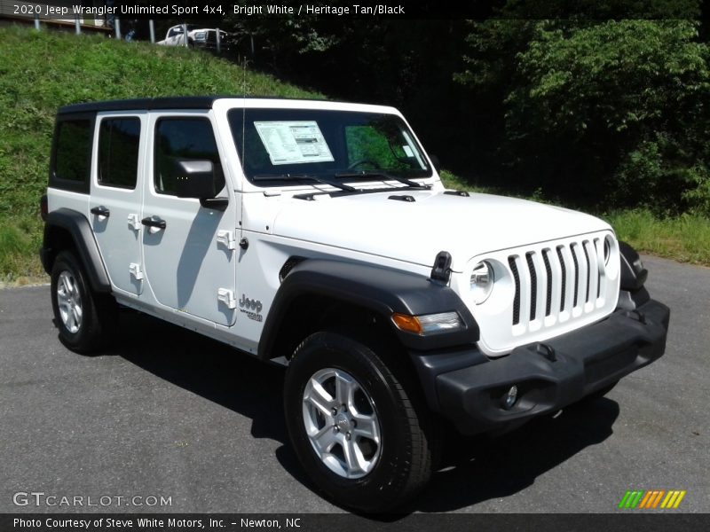 Bright White / Heritage Tan/Black 2020 Jeep Wrangler Unlimited Sport 4x4