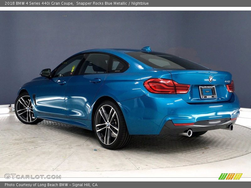Snapper Rocks Blue Metallic / Nightblue 2018 BMW 4 Series 440i Gran Coupe