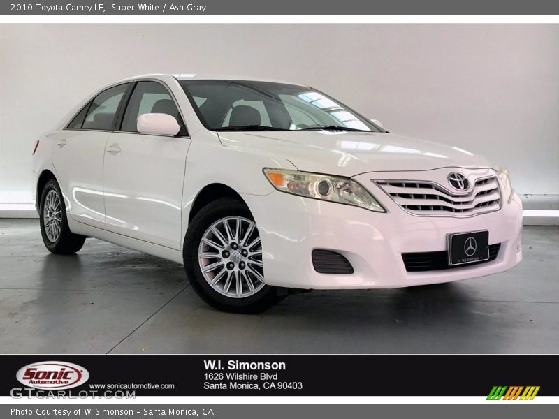 Super White / Ash Gray 2010 Toyota Camry LE