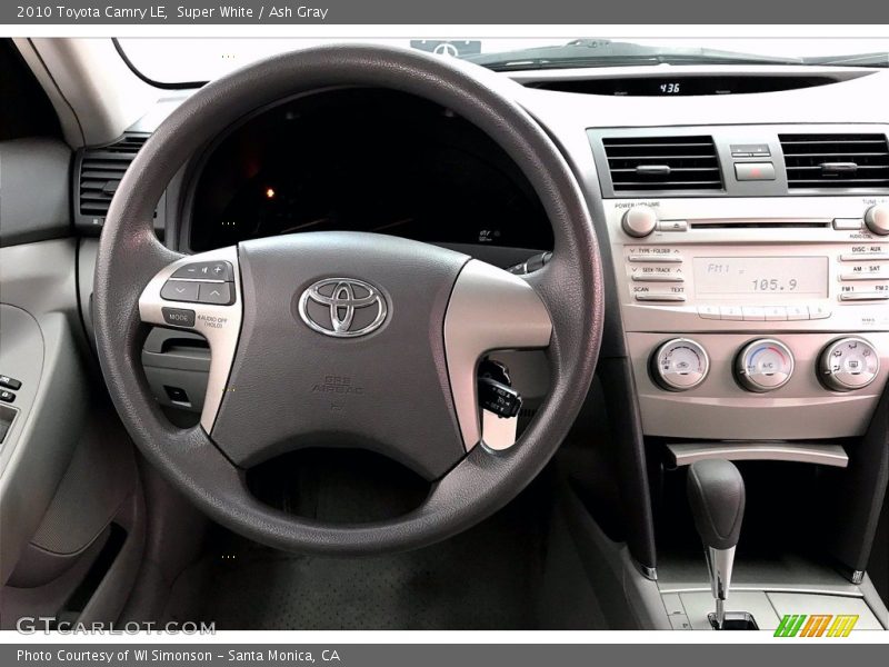 Super White / Ash Gray 2010 Toyota Camry LE