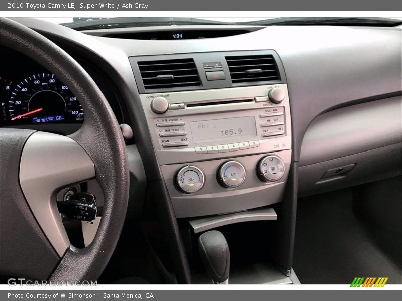 Super White / Ash Gray 2010 Toyota Camry LE