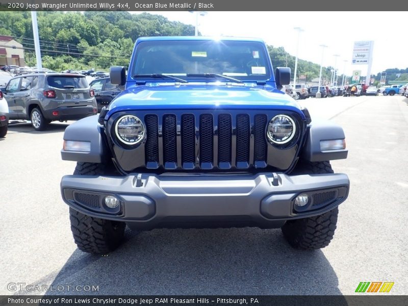 Ocean Blue Metallic / Black 2020 Jeep Wrangler Unlimited Willys 4x4