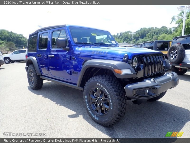 Ocean Blue Metallic / Black 2020 Jeep Wrangler Unlimited Willys 4x4