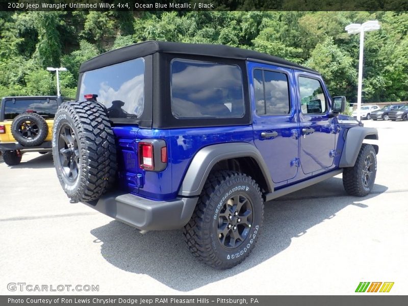 Ocean Blue Metallic / Black 2020 Jeep Wrangler Unlimited Willys 4x4