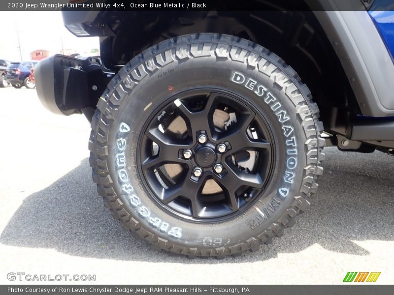 Ocean Blue Metallic / Black 2020 Jeep Wrangler Unlimited Willys 4x4