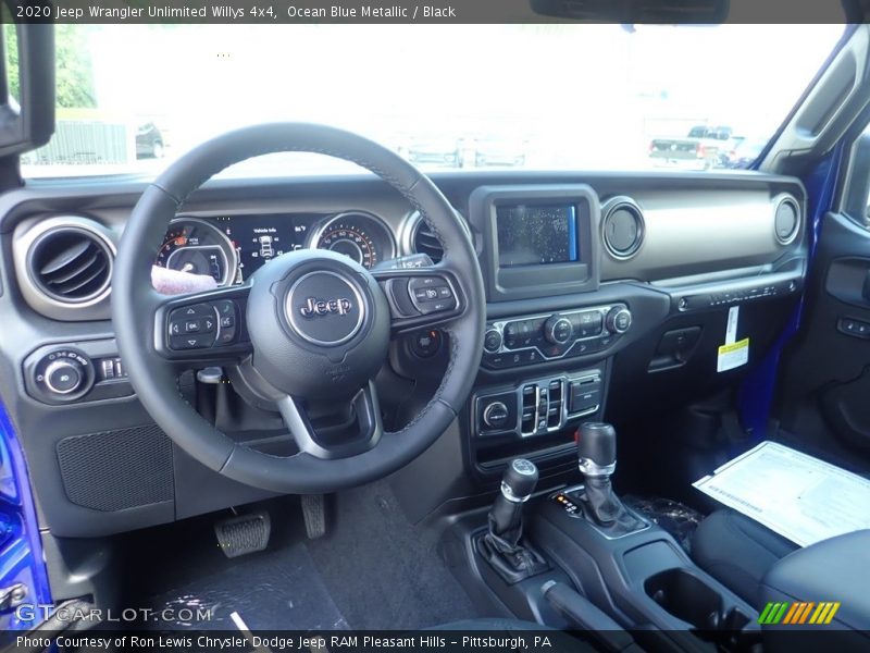 Ocean Blue Metallic / Black 2020 Jeep Wrangler Unlimited Willys 4x4