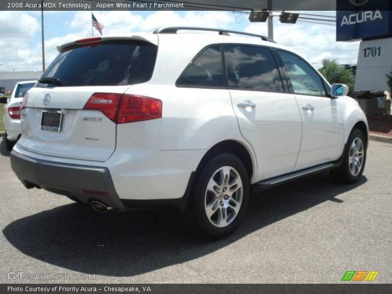Aspen White Pearl / Parchment 2008 Acura MDX Technology
