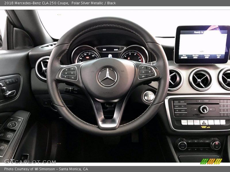 Polar Silver Metallic / Black 2018 Mercedes-Benz CLA 250 Coupe