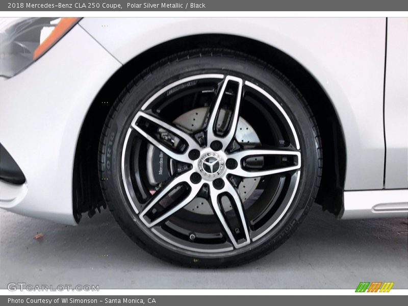 Polar Silver Metallic / Black 2018 Mercedes-Benz CLA 250 Coupe