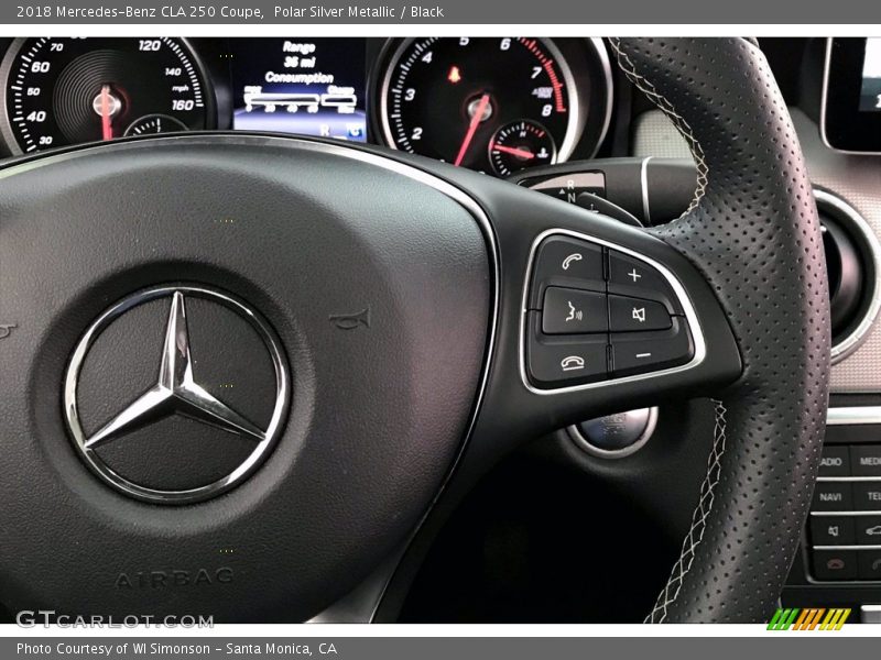 Polar Silver Metallic / Black 2018 Mercedes-Benz CLA 250 Coupe