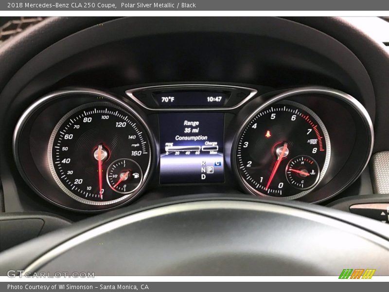 Polar Silver Metallic / Black 2018 Mercedes-Benz CLA 250 Coupe