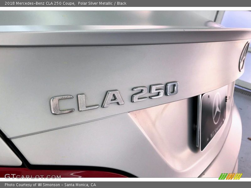 Polar Silver Metallic / Black 2018 Mercedes-Benz CLA 250 Coupe