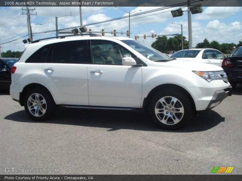 Aspen White Pearl / Parchment 2008 Acura MDX Technology