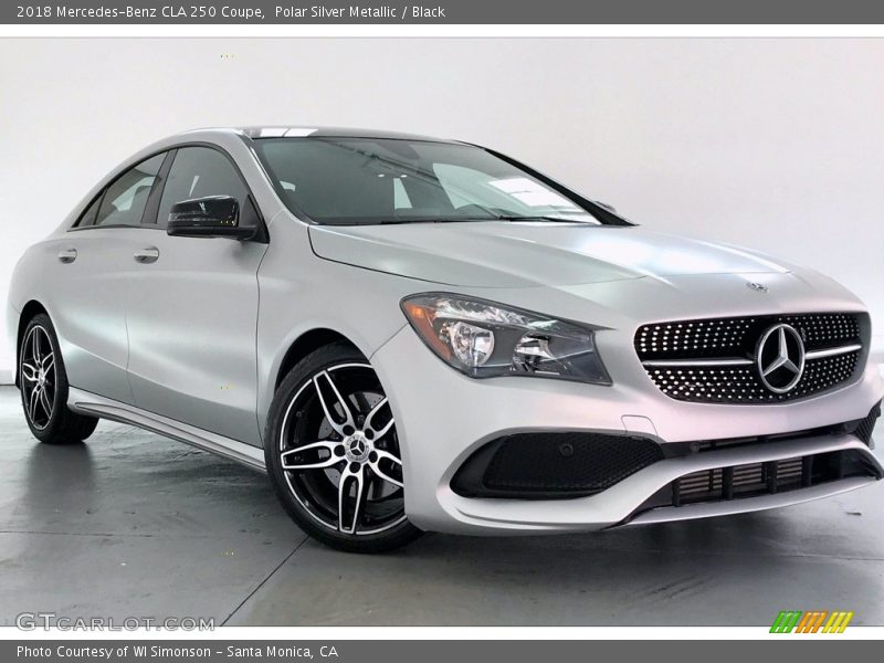 Polar Silver Metallic / Black 2018 Mercedes-Benz CLA 250 Coupe