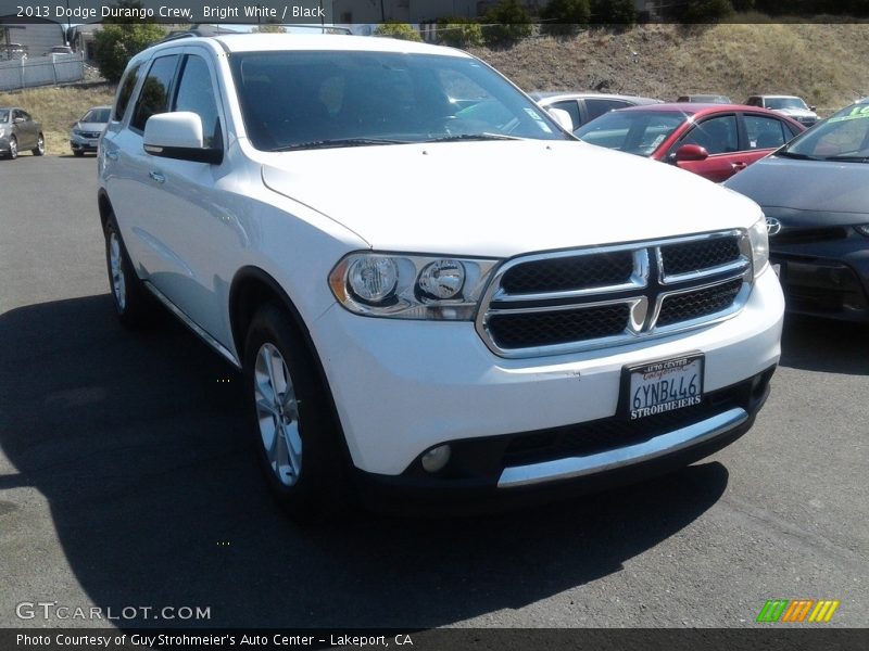Bright White / Black 2013 Dodge Durango Crew