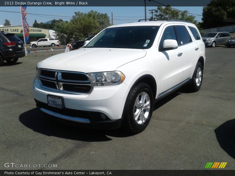 Bright White / Black 2013 Dodge Durango Crew