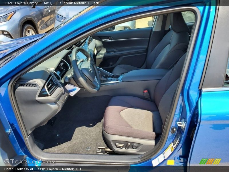 Blue Streak Metallic / Black 2020 Toyota Camry LE AWD
