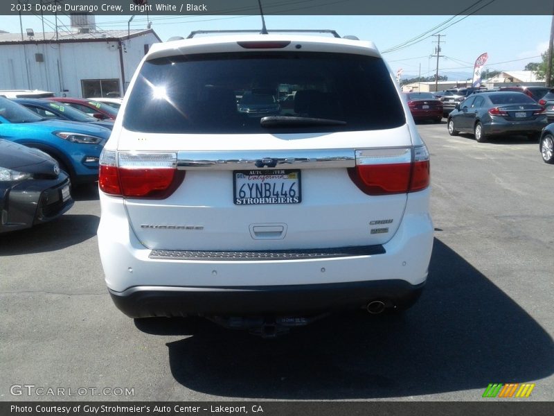 Bright White / Black 2013 Dodge Durango Crew
