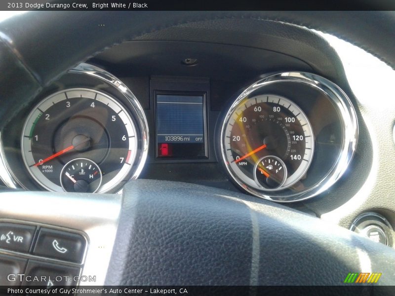 Bright White / Black 2013 Dodge Durango Crew