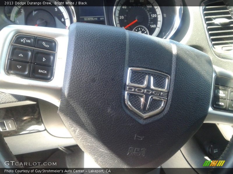 Bright White / Black 2013 Dodge Durango Crew
