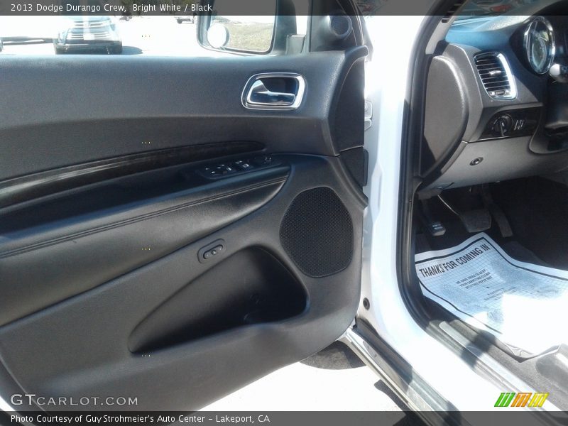 Bright White / Black 2013 Dodge Durango Crew