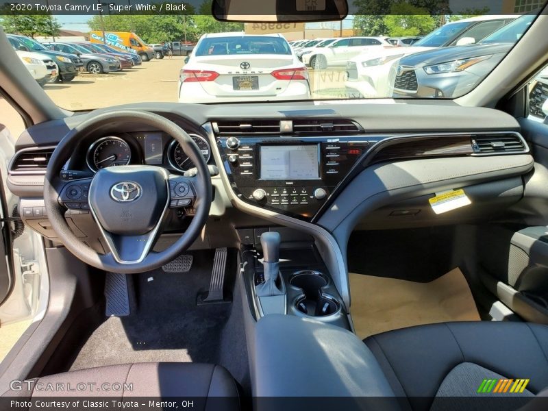 Super White / Black 2020 Toyota Camry LE