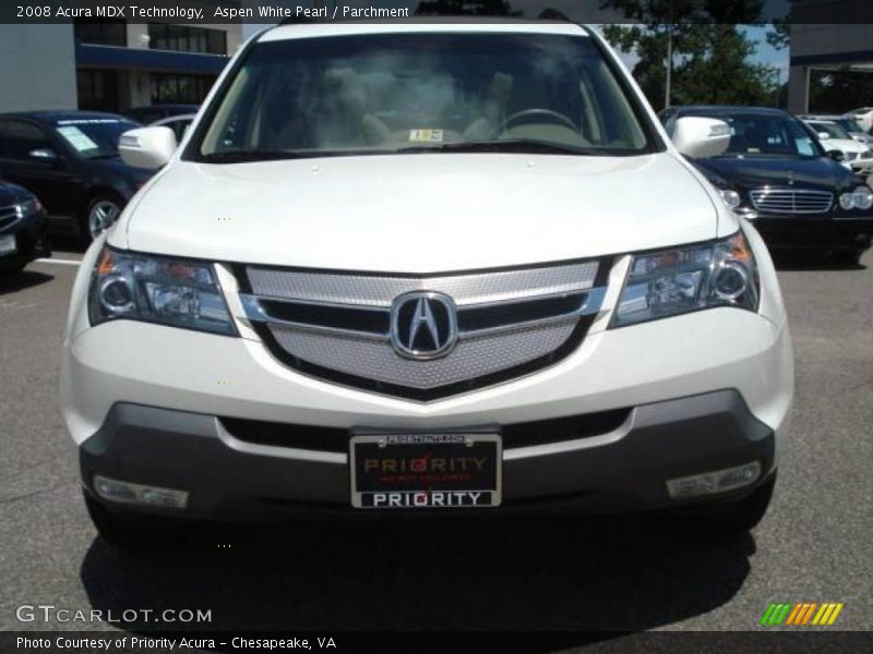 Aspen White Pearl / Parchment 2008 Acura MDX Technology