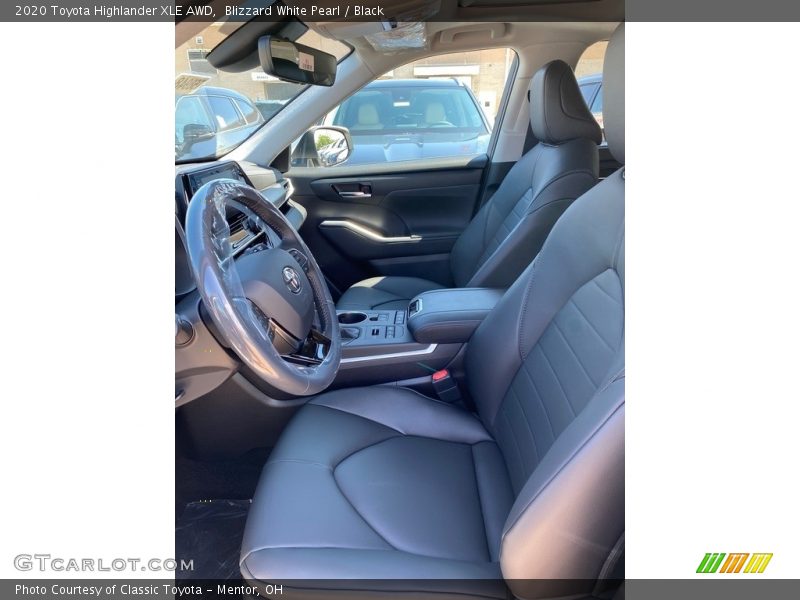 Blizzard White Pearl / Black 2020 Toyota Highlander XLE AWD