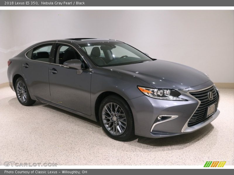 Nebula Gray Pearl / Black 2018 Lexus ES 350