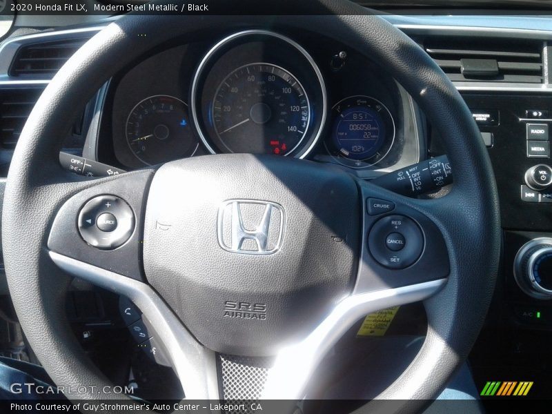 Modern Steel Metallic / Black 2020 Honda Fit LX