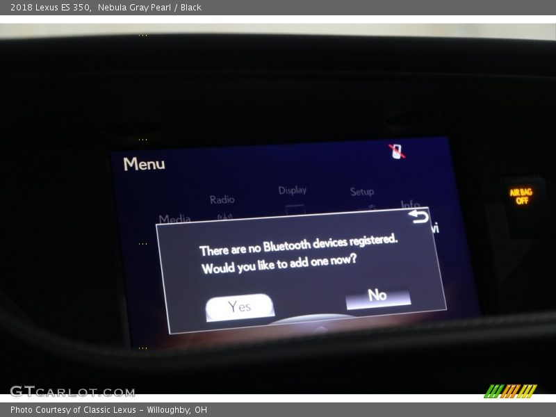 Nebula Gray Pearl / Black 2018 Lexus ES 350