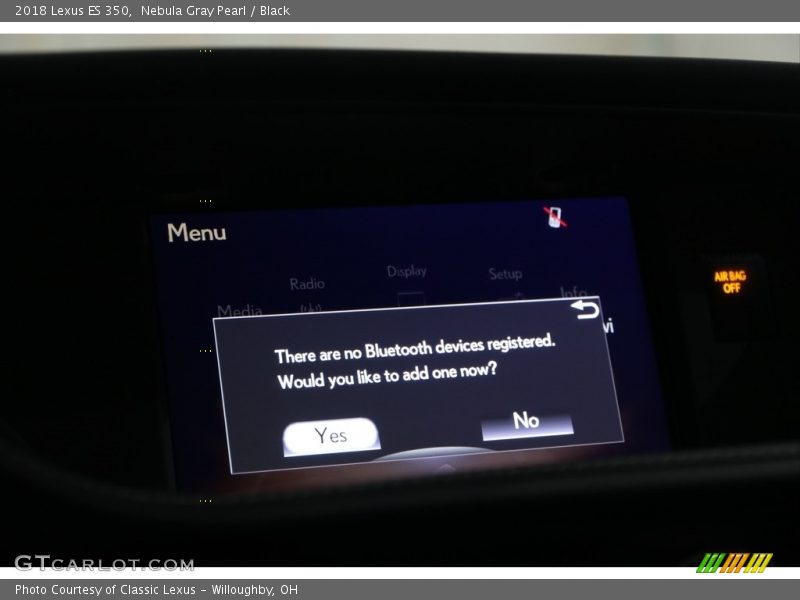 Nebula Gray Pearl / Black 2018 Lexus ES 350