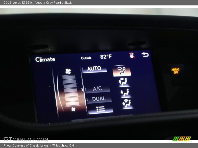 Nebula Gray Pearl / Black 2018 Lexus ES 350