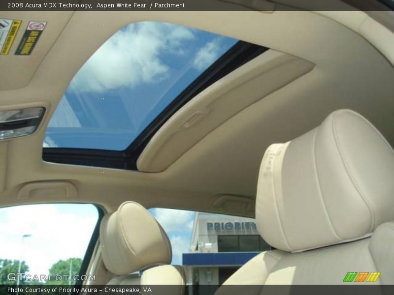 Aspen White Pearl / Parchment 2008 Acura MDX Technology