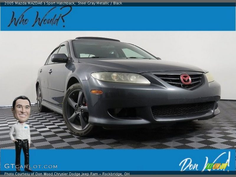 Steel Gray Metallic / Black 2005 Mazda MAZDA6 s Sport Hatchback