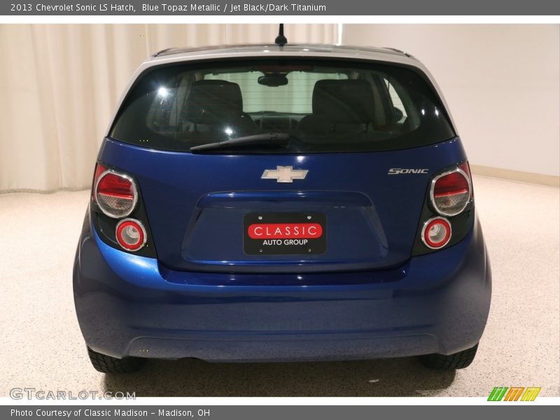 Blue Topaz Metallic / Jet Black/Dark Titanium 2013 Chevrolet Sonic LS Hatch