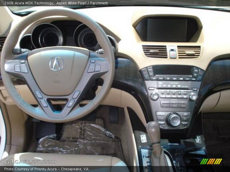 Aspen White Pearl / Parchment 2008 Acura MDX Technology