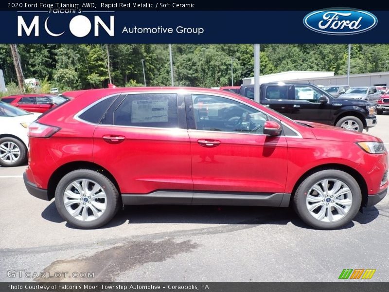 Rapid Red Metallic / Soft Ceramic 2020 Ford Edge Titanium AWD